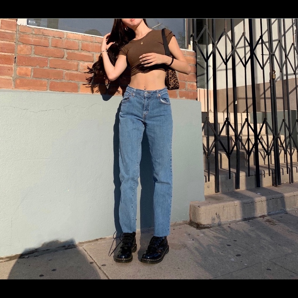 Brown crop top